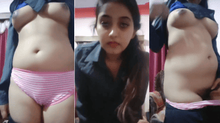 Private strip sexy blue eyed desi girl rub